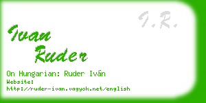 ivan ruder business card
